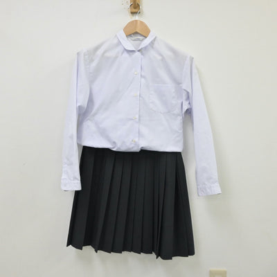 【中古】岐阜県 美濃市立昭和中学校 女子制服 2点（シャツ・スカート）sf013368