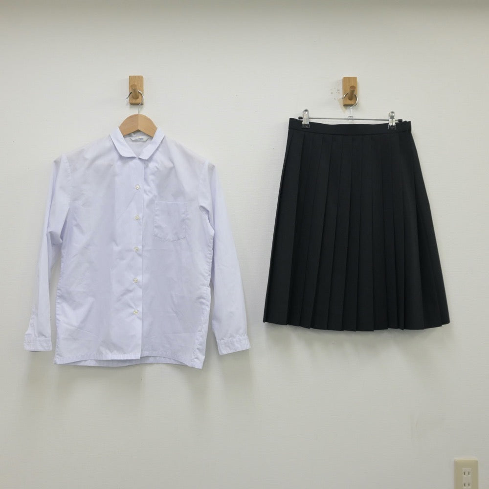 【中古】岐阜県 美濃市立昭和中学校 女子制服 2点（シャツ・スカート）sf013368