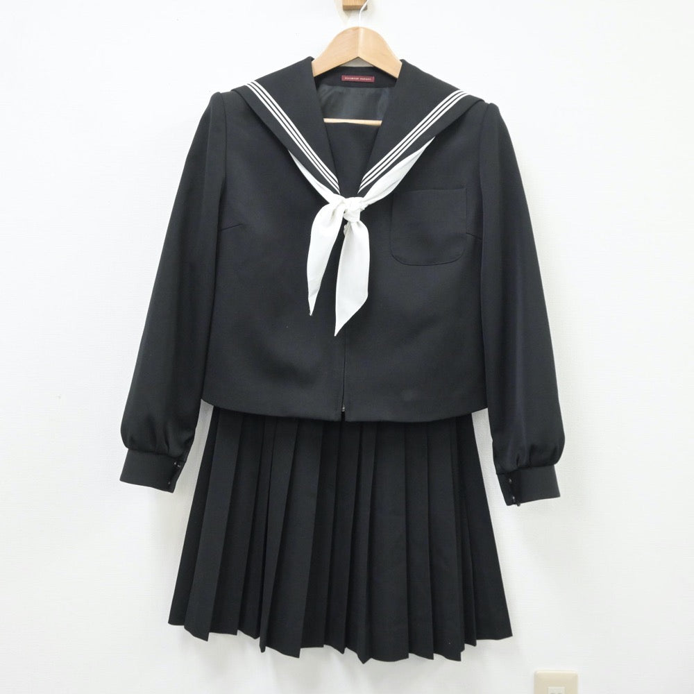 【中古】岐阜県 美濃市立昭和中学校 女子制服 3点（セーラー服・スカート）sf013369