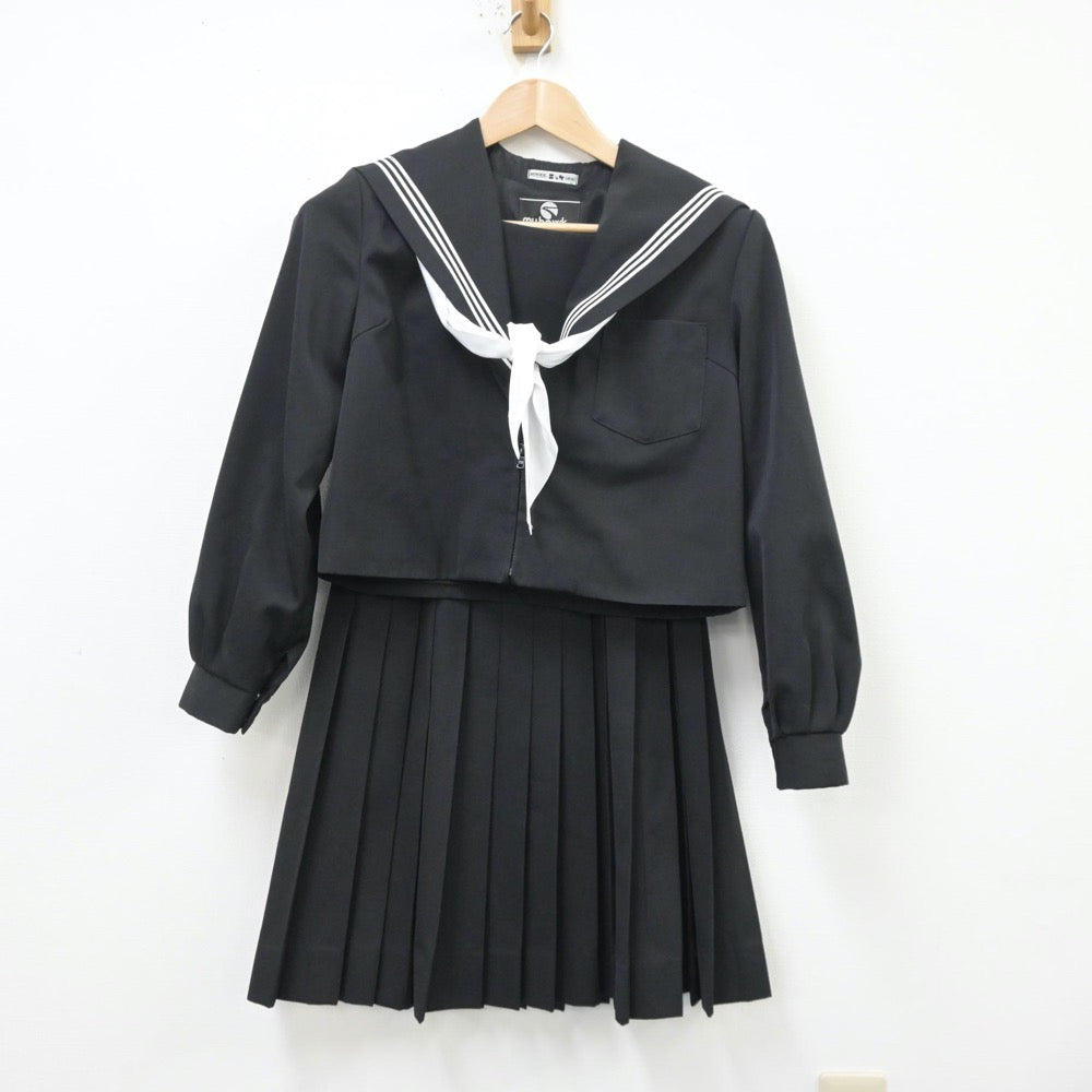 【中古】岐阜県 美濃市立昭和中学校 女子制服 4点（セーラー服・スカート）sf013370