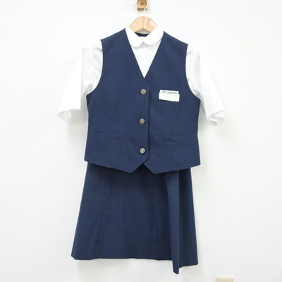 【中古】埼玉県 川越市立大東西中学校 女子制服 3点（ベスト・シャツ・スカート）sf013372