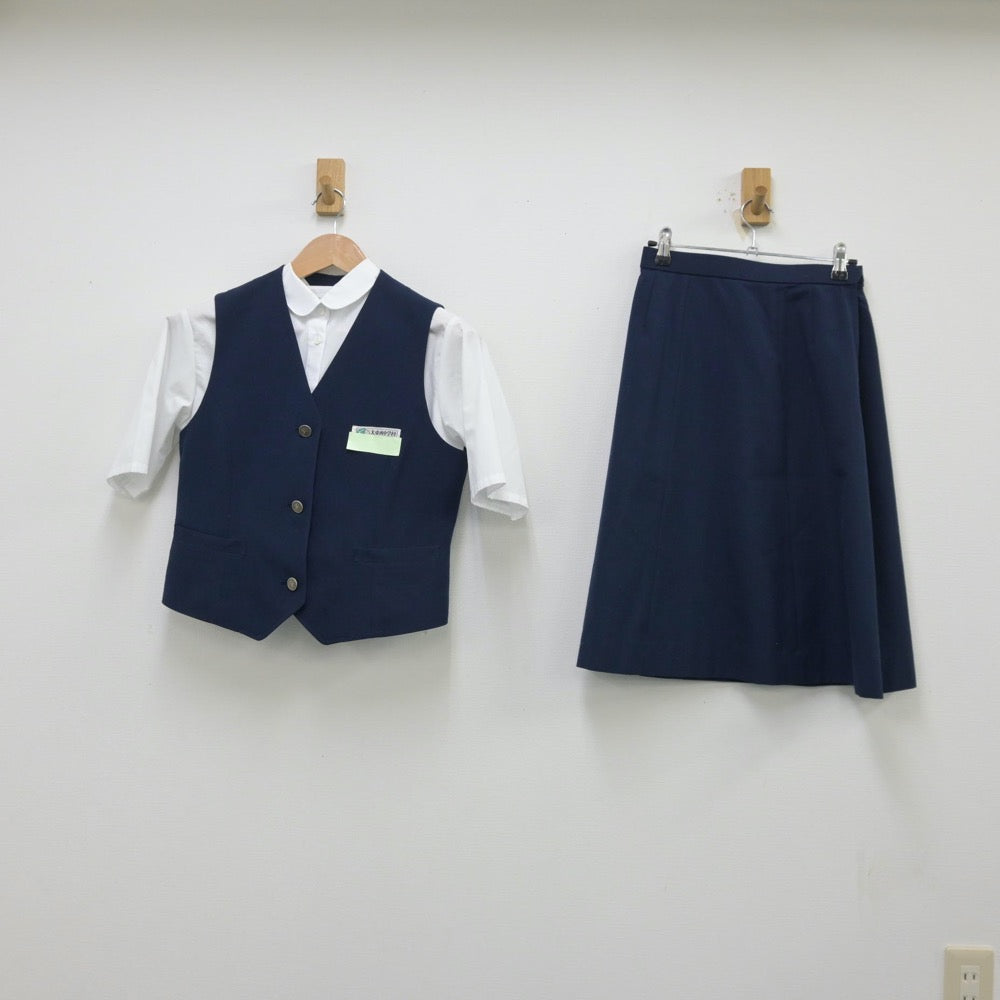 【中古】埼玉県 川越市立大東西中学校 女子制服 3点（ベスト・シャツ・スカート）sf013372