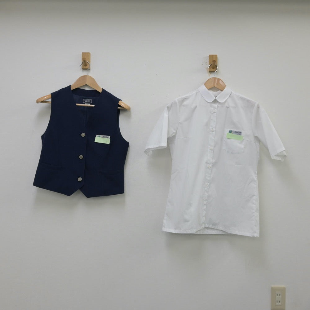 【中古】埼玉県 川越市立大東西中学校 女子制服 3点（ベスト・シャツ・スカート）sf013372