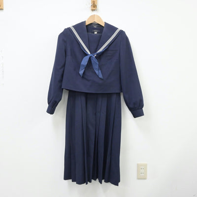 【中古】福岡県 福岡市立金武中学校 女子制服 3点（セーラー服・ジャンパースカート）sf013381