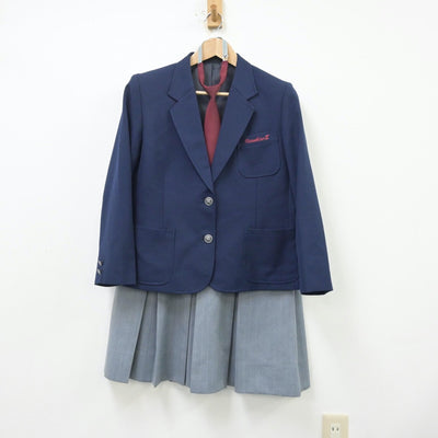 【中古】千葉県 習志野市第三中学校 女子制服 5点（ブレザー・ベスト・スカート）sf013382