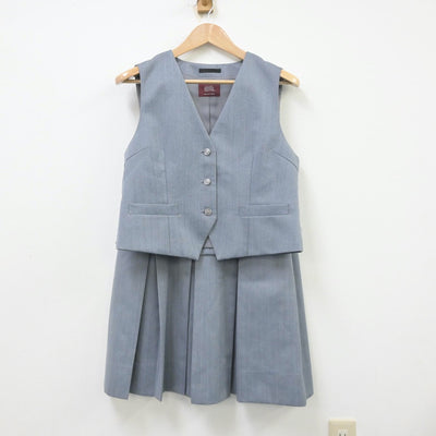 【中古】千葉県 習志野市第三中学校 女子制服 5点（ブレザー・ベスト・スカート）sf013382