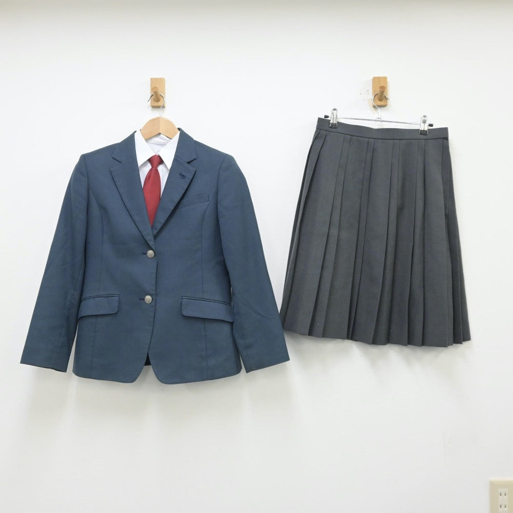 【中古】福岡県 福岡市立西陵高等学校 女子制服 4点（ブレザー・シャツ・スカート）sf013385