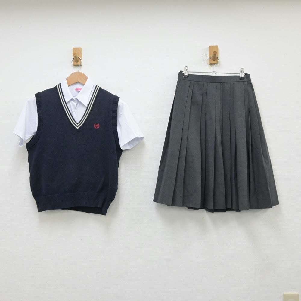 中古制服】福岡県 福岡市立西陵高等学校 女子制服 3点（シャツ・ニットベスト・スカート）sf013387【リサイクル学生服】 | 中古制服通販パレイド