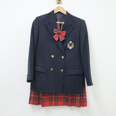 【中古】青森県 東奥義塾高等学校 女子制服 3点（ブレザー・スカート）sf013395