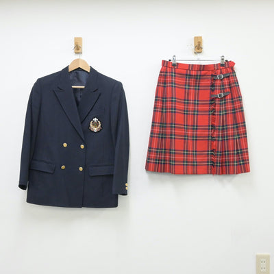 【中古】青森県 東奥義塾高等学校 女子制服 3点（ブレザー・スカート）sf013395