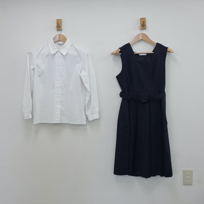 【中古】東京都 純心女子高等学校 女子制服 3点（ブレザー・シャツ・ジャンパースカート）sf013404