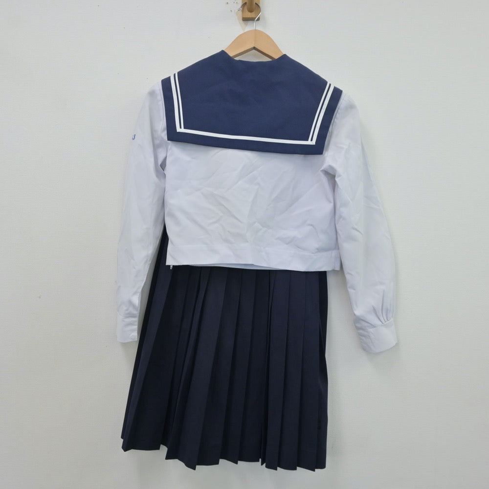 【中古】愛知県 豊田西高等学校 女子制服 3点（セーラー服・スカート）sf013407