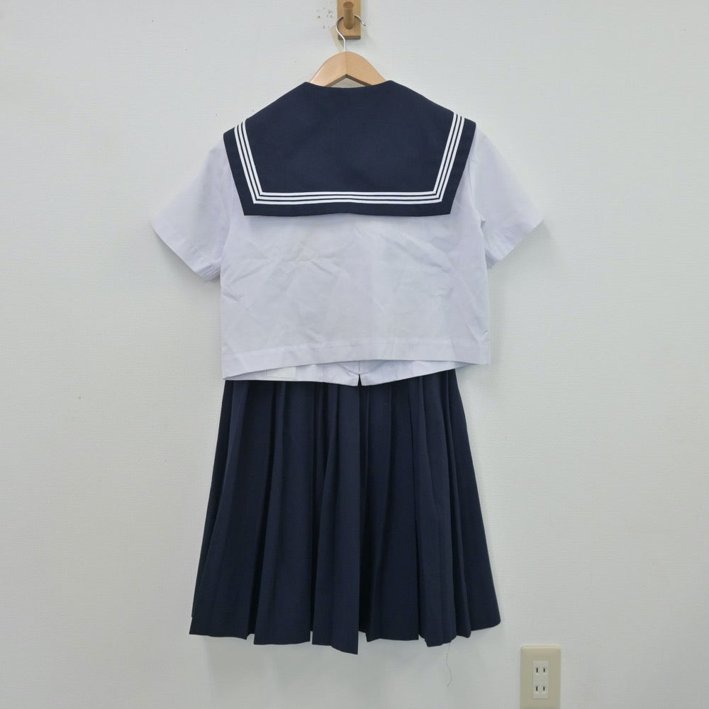 【中古】愛知県 美川中学校 女子制服 2点（セーラー服・スカート）sf013408