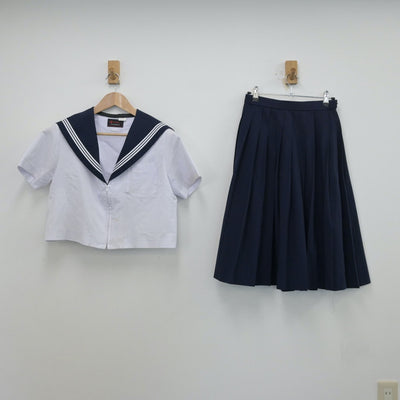 【中古】愛知県 美川中学校 女子制服 2点（セーラー服・スカート）sf013408