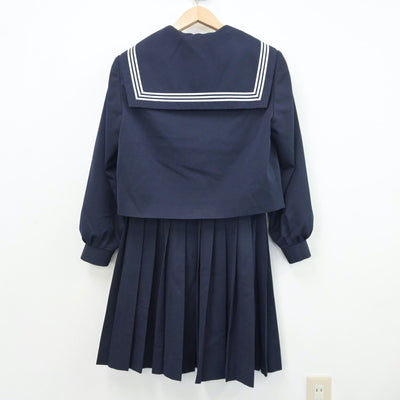 【中古】愛知県 美川中学校 女子制服 3点（セーラー服・スカート）sf013409