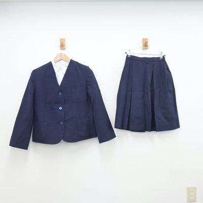 【中古】岐阜県 中津高等学校 女子制服 3点（ブレザー・シャツ・スカート）sf013420