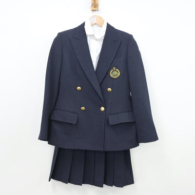 【中古】静岡県 三島南高等学校 女子制服 5点（ブレザー・シャツ・ニット・スカート）sf013426