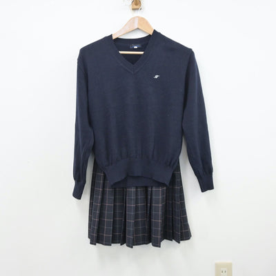 【中古】東京都 日本橋高等学校 女子制服 7点（ブレザー・ニット・スカート）sf013432