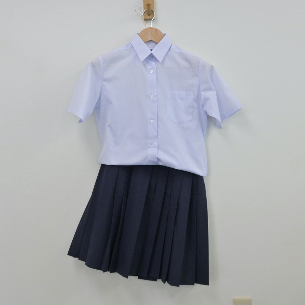 【中古】埼玉県 南中学校 女子制服 3点（シャツ・ニット・スカート）sf013434