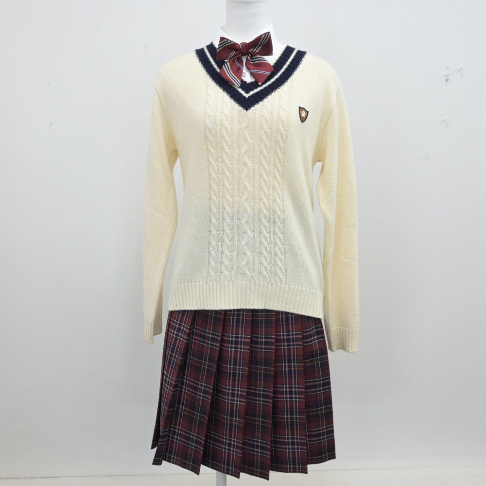 【中古】山口県 梅光学院中学校高等学校 女子制服 5点（ブレザー・シャツ・ニット・スカート）sf013438