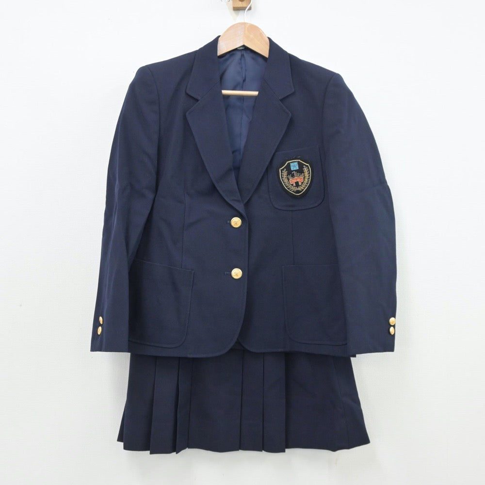 【中古】大阪府 近畿大学附属高等学校 女子制服 3点（ブレザー・ベスト・スカート）sf013448