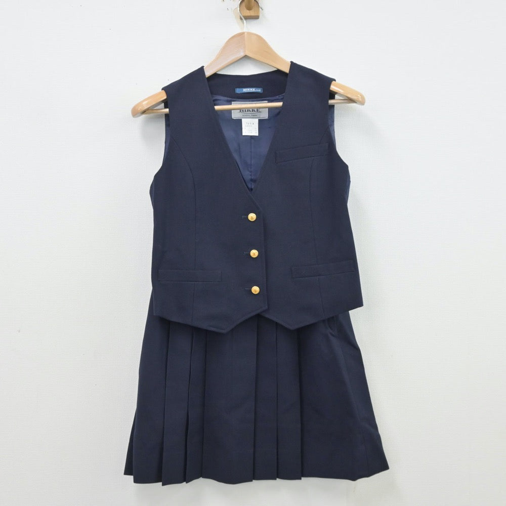 【中古】大阪府 近畿大学附属高等学校 女子制服 3点（ブレザー・ベスト・スカート）sf013448