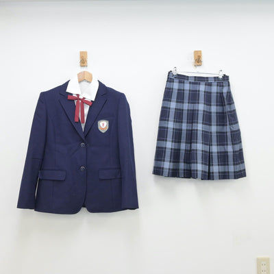 【中古】東京都 富士見高等学校 女子制服 4点（ブレザー・シャツ・スカート）sf013449