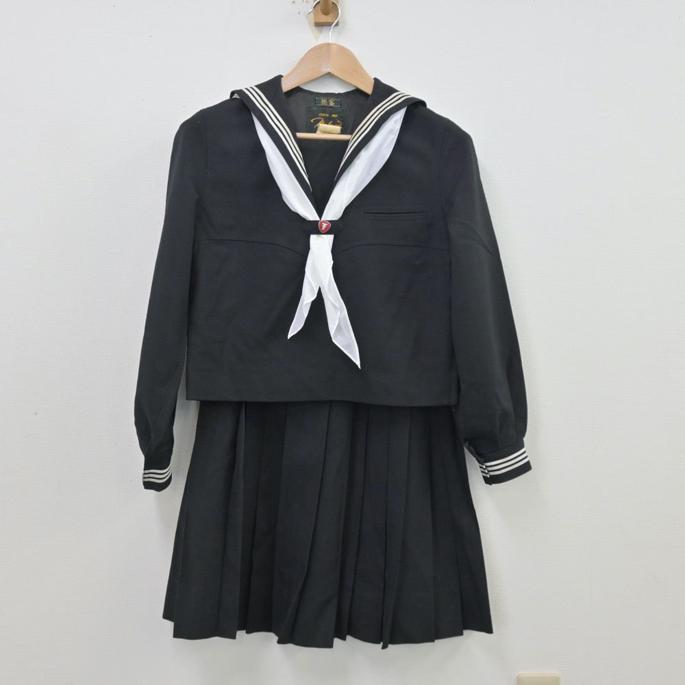 【中古】東京都 富士見中学校 女子制服 3点（セーラー服・スカート）sf013450