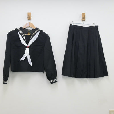 【中古】東京都 富士見中学校 女子制服 3点（セーラー服・スカート）sf013450