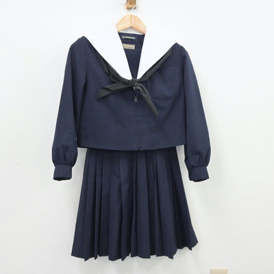 【中古】愛知県 港北中学校 女子制服 3点（セーラー服・スカート）sf013456