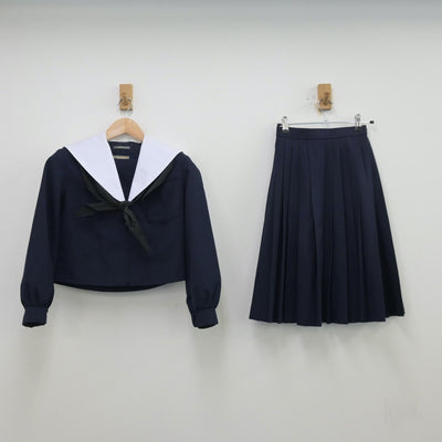 【中古】愛知県 港北中学校 女子制服 3点（セーラー服・スカート）sf013456