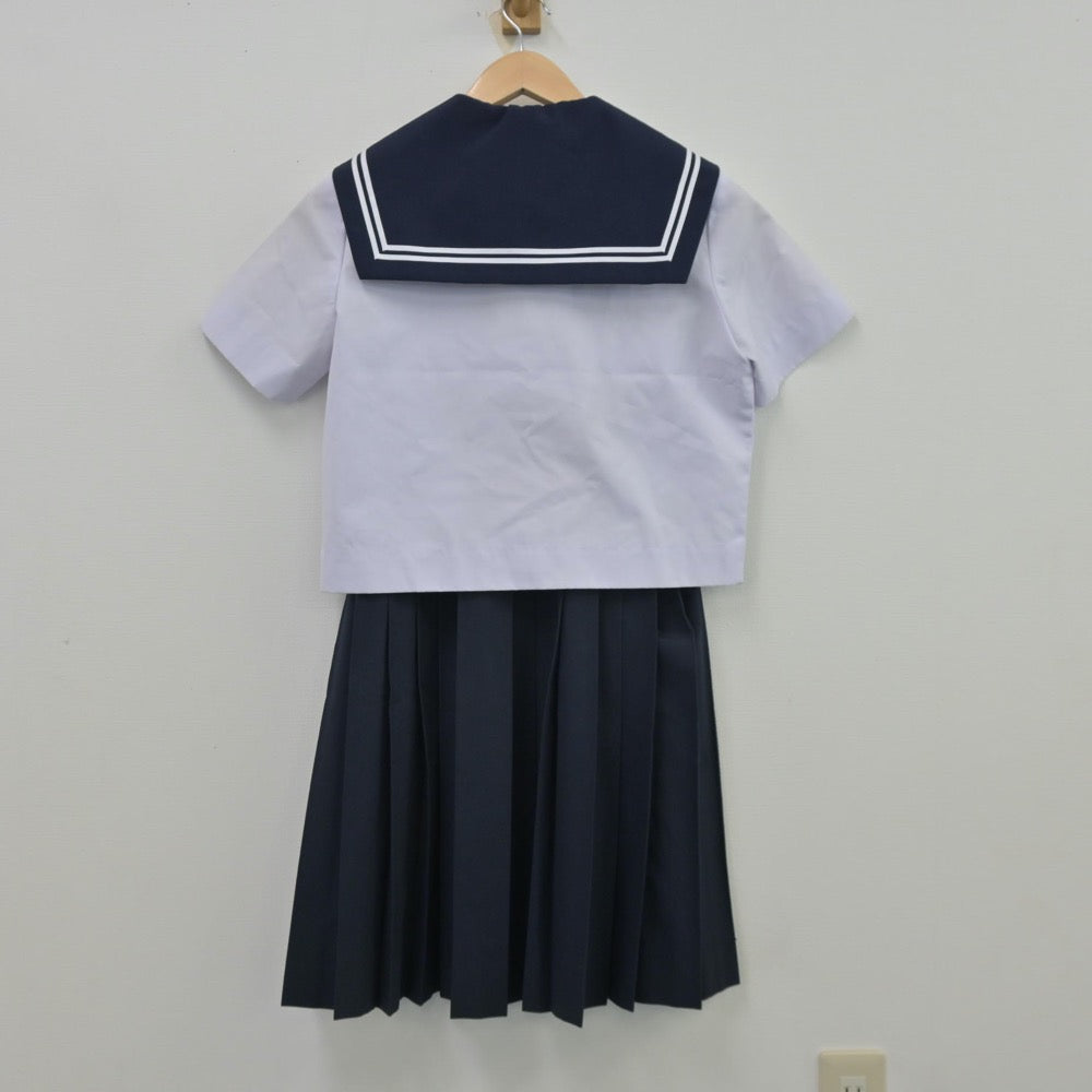 【中古】愛知県 港北中学校 女子制服 4点（セーラー服・スカート）sf013457