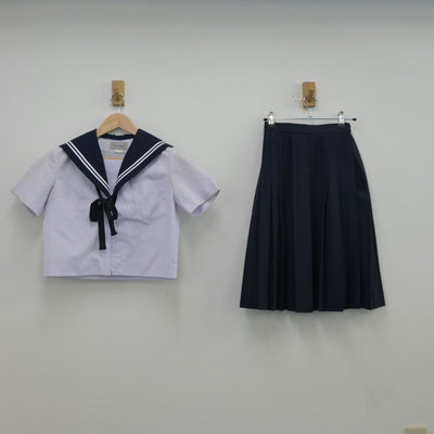 【中古】愛知県 港北中学校 女子制服 4点（セーラー服・スカート）sf013457