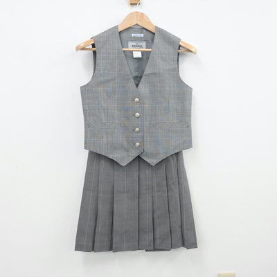 【中古】大阪府 近畿大学附属中学校 女子制服 4点（ブレザー・ベスト・スカート）sf013460