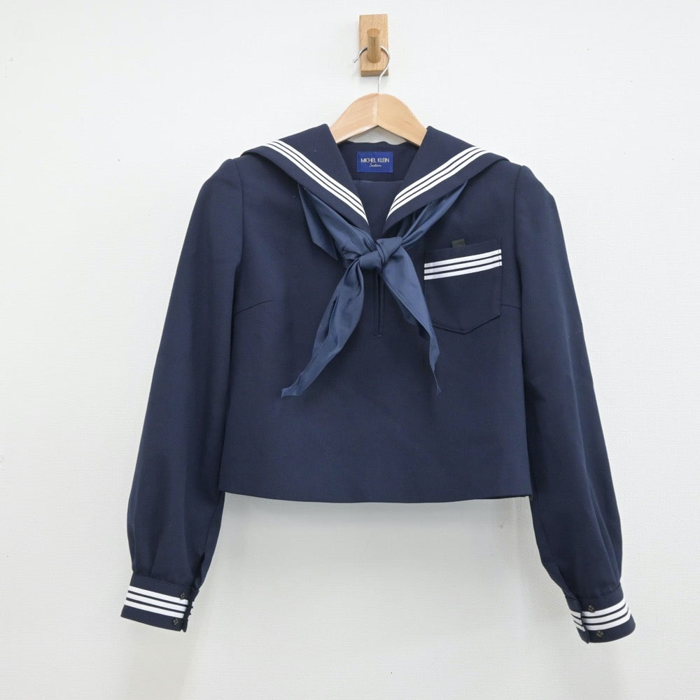 【中古】兵庫県 龍野東中学校 女子制服 3点（セーラー服・スカート）sf013468