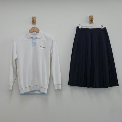 【中古】兵庫県 龍野東中学校 女子制服 3点（シャツ・スカート）sf013469