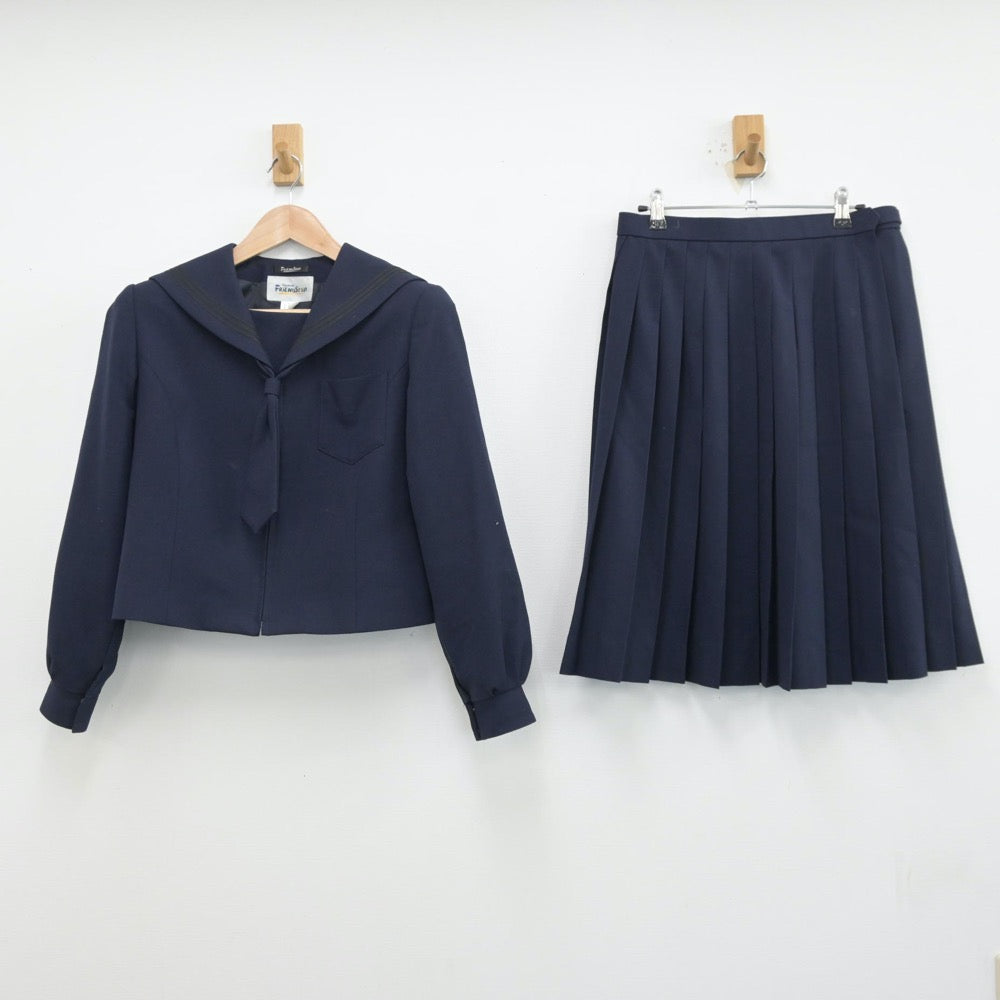 【中古】北海道 富良野西中学校 女子制服 3点（セーラー服・スカート）sf013470