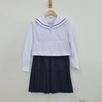 【中古】和歌山県 星林高等学校 女子制服 3点（セーラー服・セーラー服・スカート）sf013471