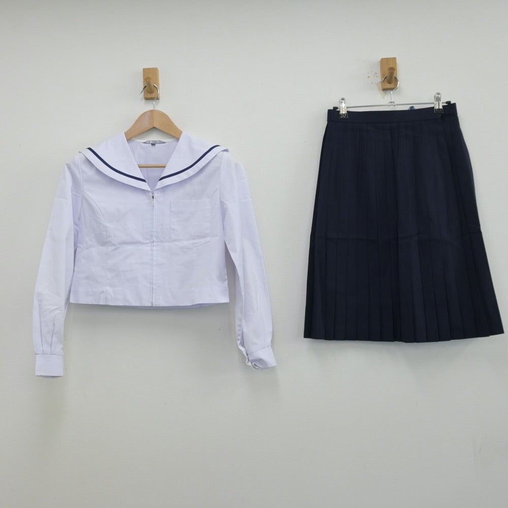 【中古】和歌山県 星林高等学校 女子制服 3点（セーラー服・セーラー服・スカート）sf013471