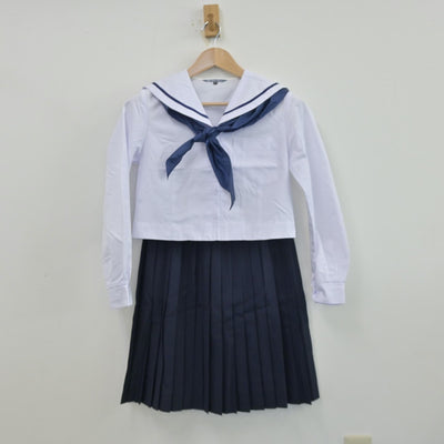 【中古】和歌山県 星林高等学校 女子制服 4点（セーラー服・スカート）sf013473