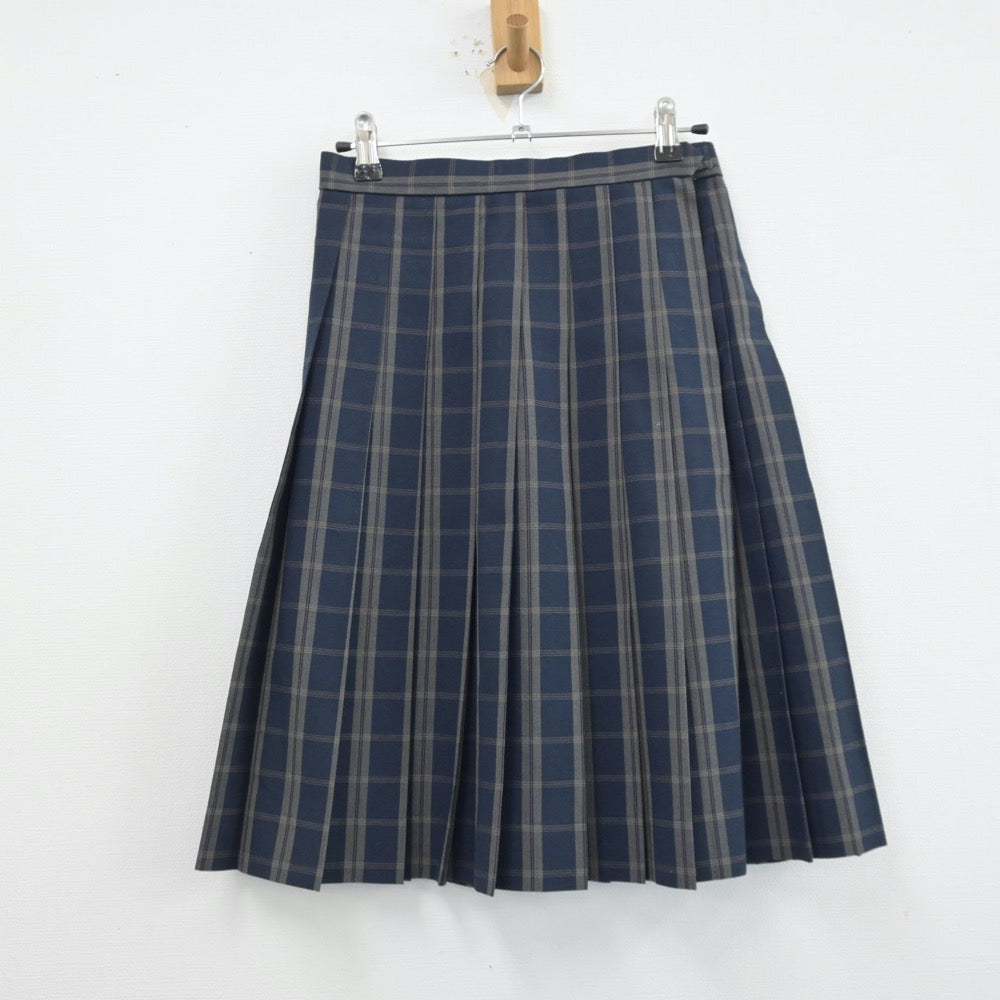 【中古】東京都 都立第五商業高等学校 女子制服 2点（ニットベスト・スカート）sf013478