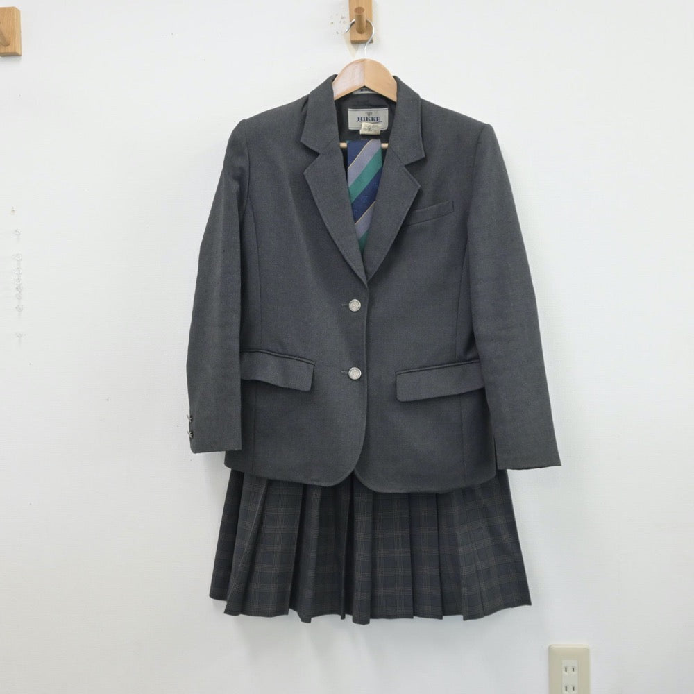 【中古】静岡県 商業高等学校 女子制服 3点（ブレザー・スカート）sf013479