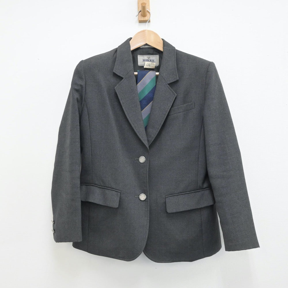 【中古】静岡県 商業高等学校 女子制服 3点（ブレザー・スカート）sf013479