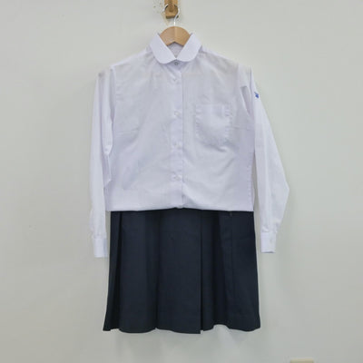 【中古】静岡県 磐田西高等学校 女子制服 6点（ブレザー・シャツ・ニット・スカート）sf013485