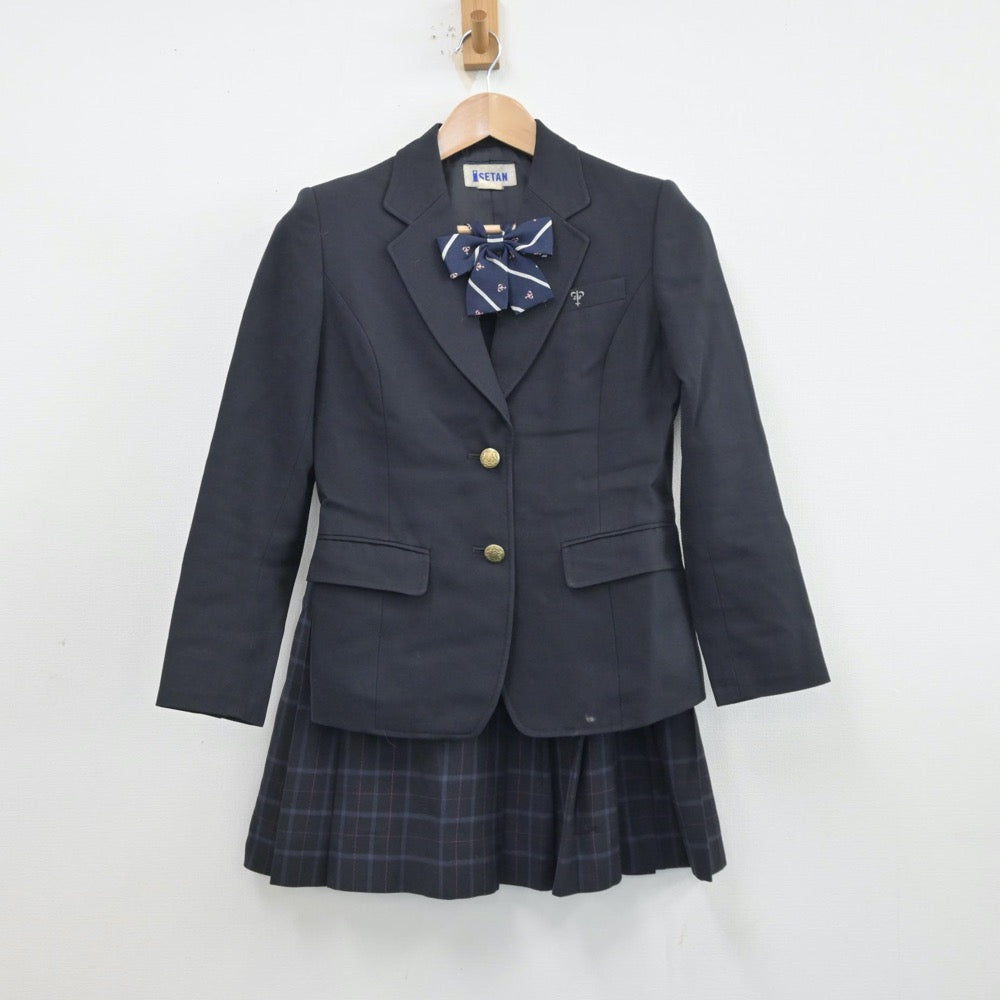 【中古】東京都 日本大学鶴ヶ丘高等学校 女子制服 4点（ブレザー・スカート）sf013489