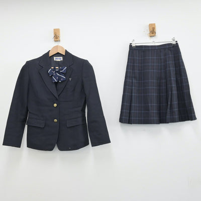 【中古】東京都 日本大学鶴ヶ丘高等学校 女子制服 4点（ブレザー・スカート）sf013489