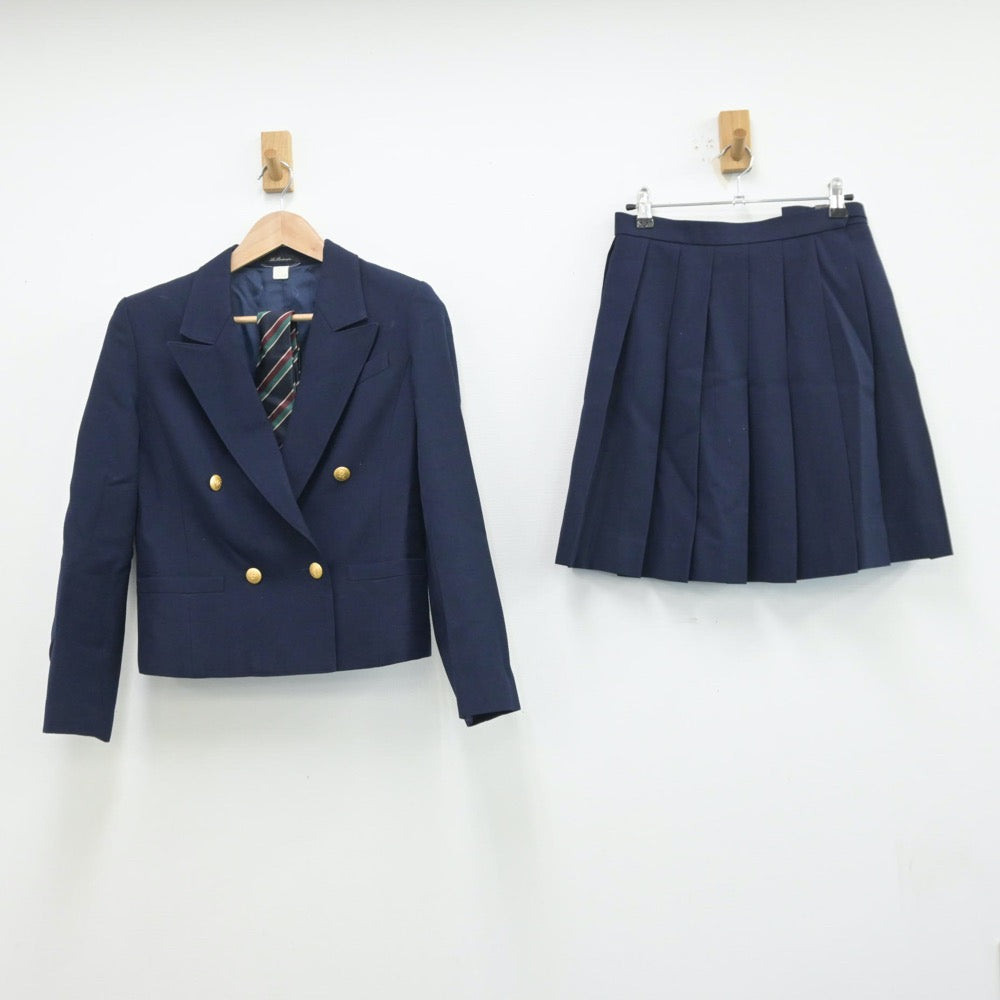 【中古】東京都 中央大学杉並高等学校 女子制服 3点（ブレザー・スカート）sf013491