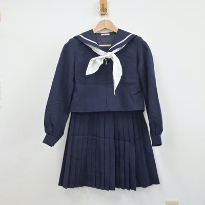 【中古】和歌山県 星林高等学校 女子制服 3点（セーラー服・スカート）sf013498