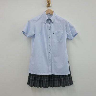 【中古】神奈川県 中央大学附属横浜高等学校 女子制服 3点（シャツ・スカート）sf013501