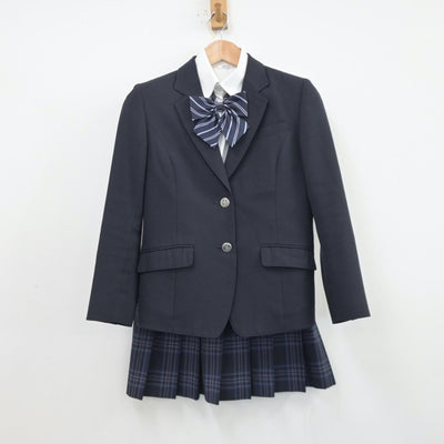 【中古】神奈川県 中央大学附属横浜高等学校 女子制服 4点（ブレザー・シャツ・スカート）sf013502